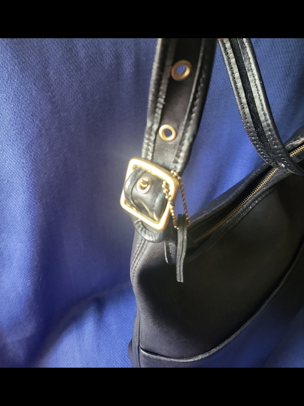Coach Black Leather & Canvas Shoulder Bag - Picture 3 of 16